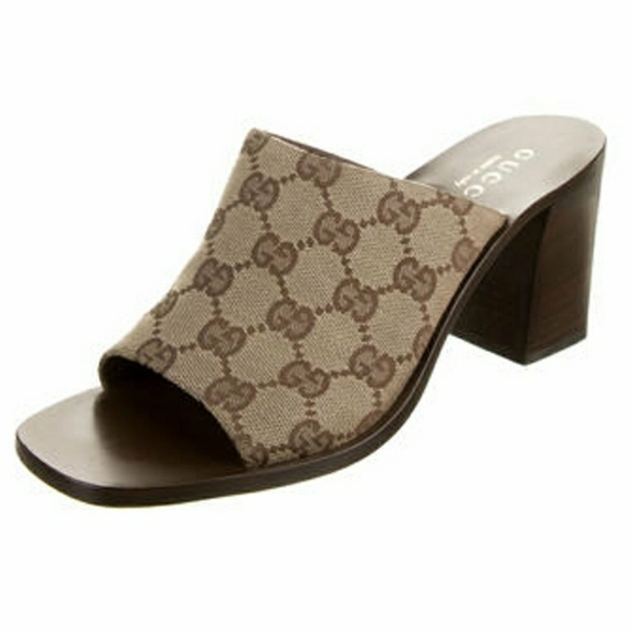 gucci canvas slides